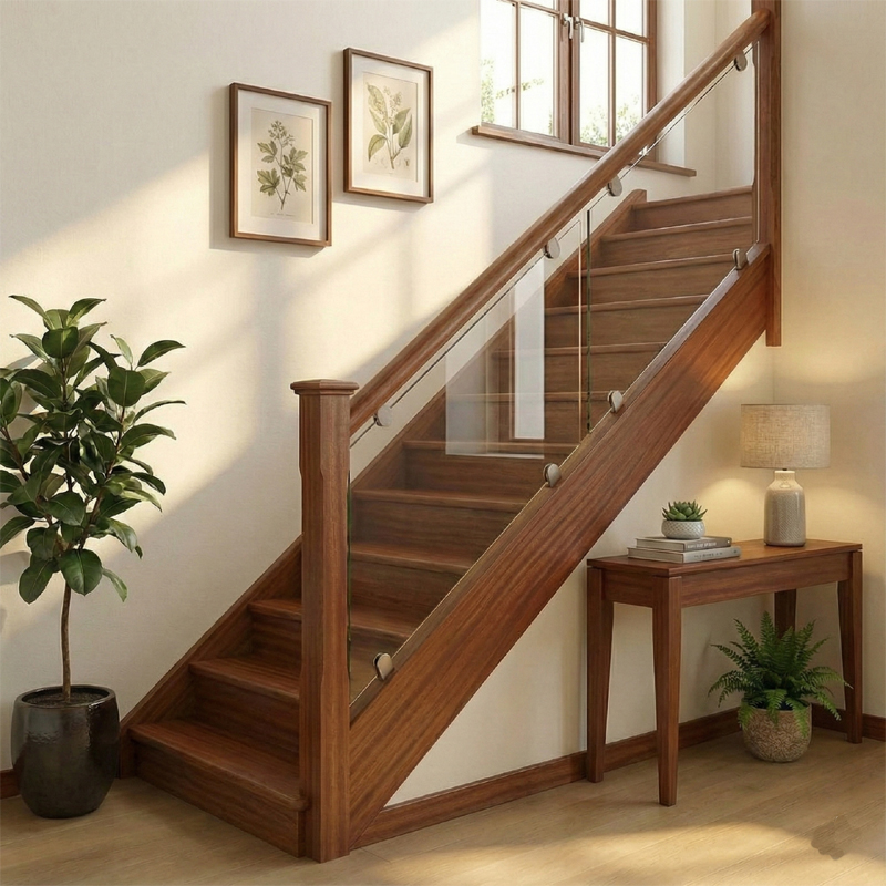 Dark Hardwood Stair Parts